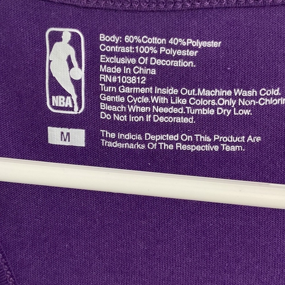 NBA Los Angeles Lakers Purple Mesh Panel Racerback Tank Top Womens Medium - Picture 3 of 6